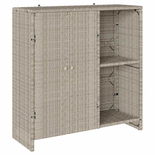 vidaXL Szafka do przechowywania Jasnoszary 100 x 36 x 102 cm rattan