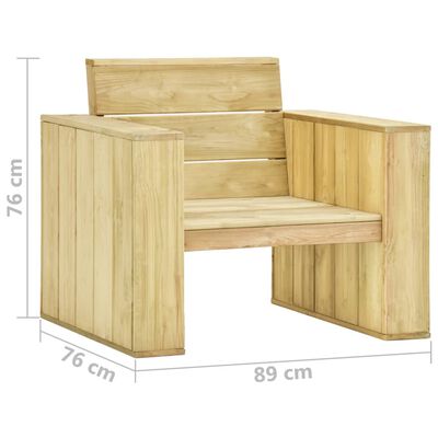 vidaXL Krzesło ogrodowe z poduszkami w kolorze taupe, drewno sosnowe