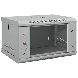 vidaXL Szafa sieciowa z przechowywaniem Szary 53 x 45 x 30 cm Stal