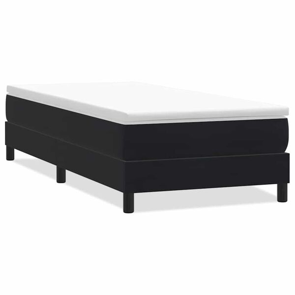 vidaXL Ł&oacute;żko Box Spring bez materaca Czarne 100x220 cm Aksamit