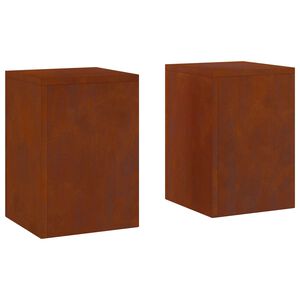 vidaXL Stojak na rośliny 2 szt. Rdzawy 24 x 24 x 35 cm