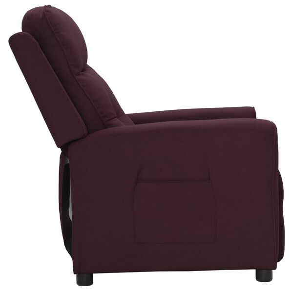 vidaXL Fotel rozkładany, fioletowy, tapicerowany tkaniną