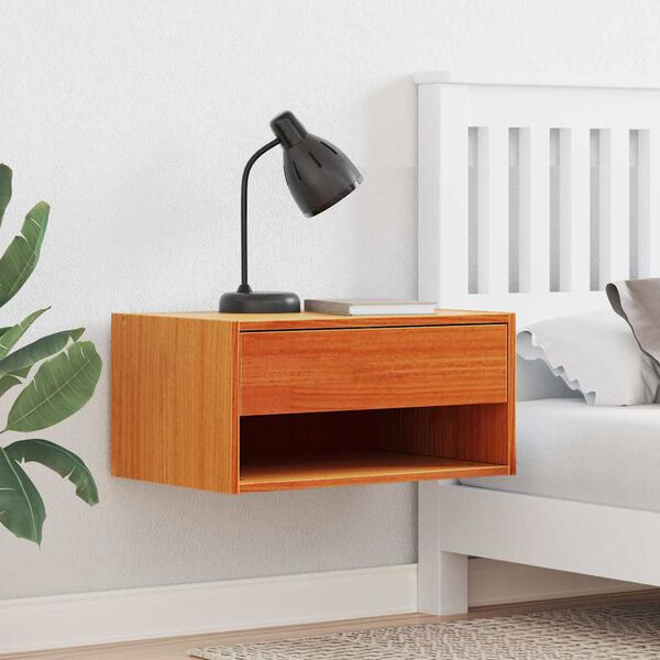 vidaXL Stolik nocny z szufladą 2 pcs Woskowy Brąz 50 x 32,5 x 24 cm