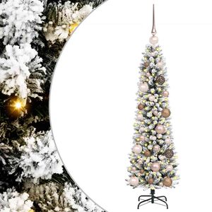 vidaXL Sztuczna choinka Biały 120 cm PVC, Metal i Plastik