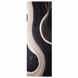 vidaXL Dywan kuchenny Czarny 180 x 60 cm Aksamit