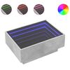 vidaXL Stolik kawowy z LED, szarość betonu, 70x50x30 cm