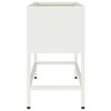 vidaXL Podwyższona doniczka ogrodowa Biały 60 x 26 x 48 cm Stal