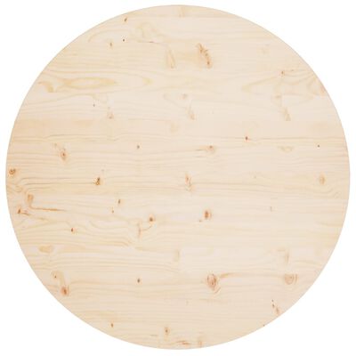 vidaXL Blat stołu, Ø90x2,5 cm, lite drewno sosnowe