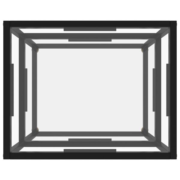 vidaXL Stolik konsolowy, przezroczysty, 50x40x40 cm, szkło hartowane