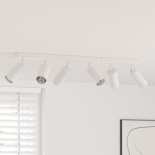 vidaXL Reflektor sufitowy Z reflektorami Biały 73 x 6 x 16 cm Metal