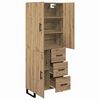 vidaXL Highboard z szufladą 2 pcs Dąb rzemieślniczy 69,5 x 34 x 180 cm