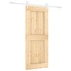 vidaXL Drzwi przesuwne Naturalne i białe 85 x 210 cm