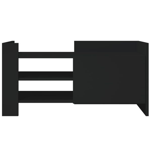 vidaXL Szafka pod TV, czarna, 80x35x40 cm, materiał drewnopochodny