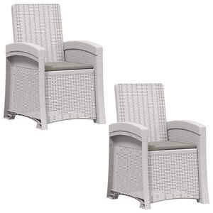 vidaXL Fotel ogrodowy z funkcją leżenia stylizowany na rattan 2 szt.