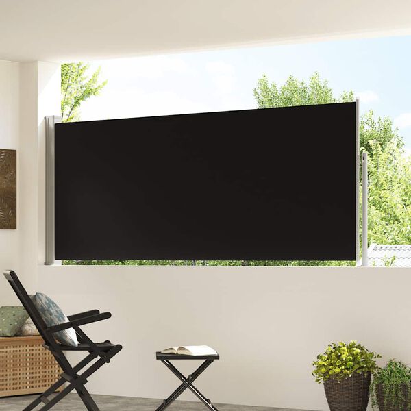 vidaXL Zwijana markiza boczna, 120 x 300 cm, czarna