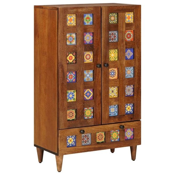vidaXL Highboard orzech włoski 60 x 33,5 x 100 cm Drewno z mango