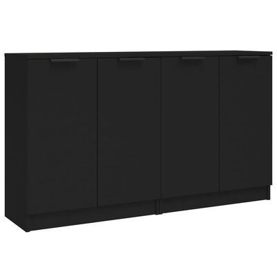 vidaXL Komody, 2 szt., czarne, 60x30x70 cm, materiał drewnopochodny