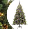 vidaXL Sztuczna Choinka z Zawieszkami 300 LED Ciepła biel Zielony