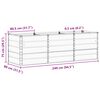 vidaXL Donica Zielony 240 x 80 x 75 cm Stal