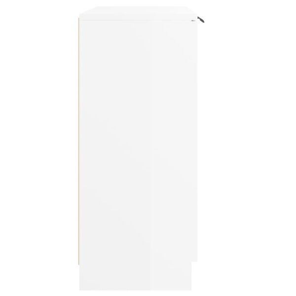 vidaXL Szafka, biała z połyskiem, 60x30x70 cm, materiał drewnopochodny