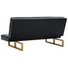 vidaXL Kanapa rozkładana, tapicerowana sztuczną skórą, czarna