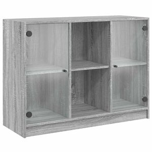 vidaXL Szafka, szary dąb sonoma, 102x37x75,5 cm
