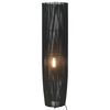 vidaXL Lampa podłogowa, wiklina, czarna, 72 cm, E27