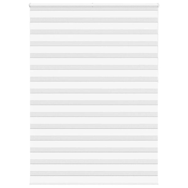 vidaXL Roleta zebra, biała, szerokość tkaniny 160,9cm, poliester