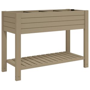 vidaXL Donica do podwyższonej rabaty, jasnobrązowa, 110x45x79 cm, PP
