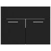 vidaXL Zestaw mebli łazienkowych, czarny, płyta wi&oacute;rowa