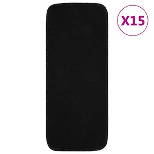 vidaXL Antypoślizgowe nakładki na schody, 15 szt., 60x25 cm, czarne