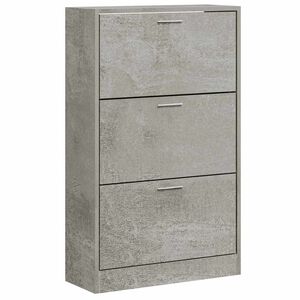 vidaXL Szafka na buty, szarość betonu, 63x24x103 cm