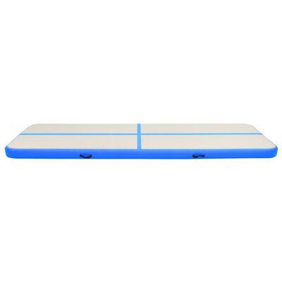 vidaXL Mata gimnastyczna z pompką, 600x100x15 cm, PVC, niebieska