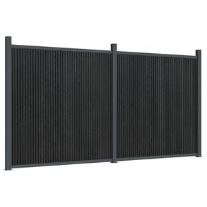 vidaXL Panel ogrodzeniowy, szary, 353x186 cm, WPC