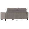 vidaXL Sofa 2-osobowa, kolor taupe, 140 cm, tapicerowana tkaniną