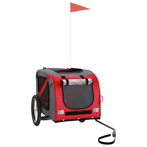 vidaXL Przyczepka rowerowa dla zwierząt, tkanina Oxford i żelazo