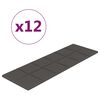 vidaXL Panele ścienne, 12 szt, ciemnoszare, 90x30 cm, tkanina, 3,24 m&sup2;