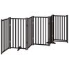 vidaXL Składana bramka dla psa, z drzwiami, 6 paneli, czarna, 300 cm