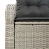 vidaXL Sofa Ogrodowa Jasnoszary 124 x 62 x 69 cm polirattan