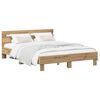 vidaXL Ramka ł&oacute;żka Dąb artisan 140 x 190 cm Drewno inżynieryjne