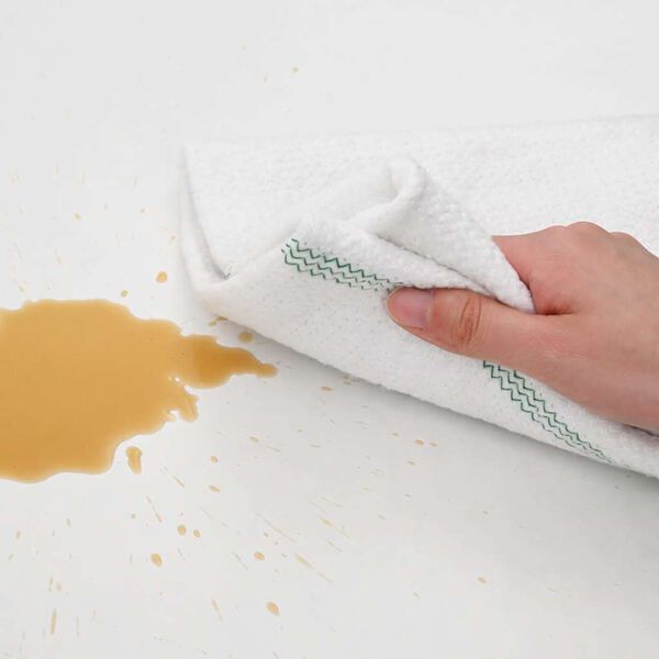 vidaXL Ściereczki czyszczące, 50 szt., białe w zielone paski, 50x60 cm