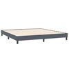 vidaXL Ł&oacute;żko typu Box Spring z materacem Ciemnoszary 180x220cm Aksamit