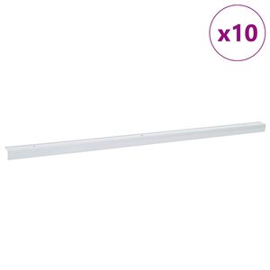 vidaXL Listwy schodowe 10 szt. Srebrny 67 x 3 x 2 cm Aluminium