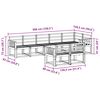 vidaXL Zestaw sof na zewnątrz 8 pcs Naturalny Lite Drewno Akacji