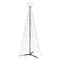 vidaXL Choinka stożkowa, 200 zimnych białych LED, 70x180 cm