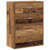 vidaXL Szafki z 4 szufladami, 2 szt., stare drewno, 60x31x40 cm