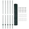 vidaXL Ogrodzenie Euro z słupkiem 10 x 1,5 m Stal pokryta PVC zielony