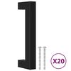vidaXL Uchwyty do szafek, 20 szt., czarne, 96 mm, stal nierdzewna
