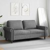 vidaXL Sofa 2-osobowa, ciemnoszary, 140 cm, tapicerowana aksamitem