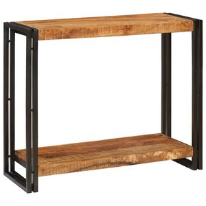 vidaXL Konsola z p&oacute;łką Brązowy 90 x 33 x 75 cm Drewno z mango